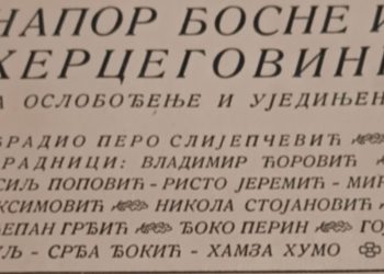 Stare knjige: “Napor Bosne i Hercegovine za Oslobođenje i Ujedinjenje”
