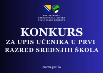 Konkurs za upis učenika u prvi razred srednjih škola u Tuzlanskom kantonu