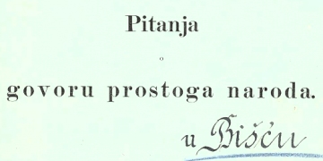 Kako se govorilo u Bihaću 1897. godine